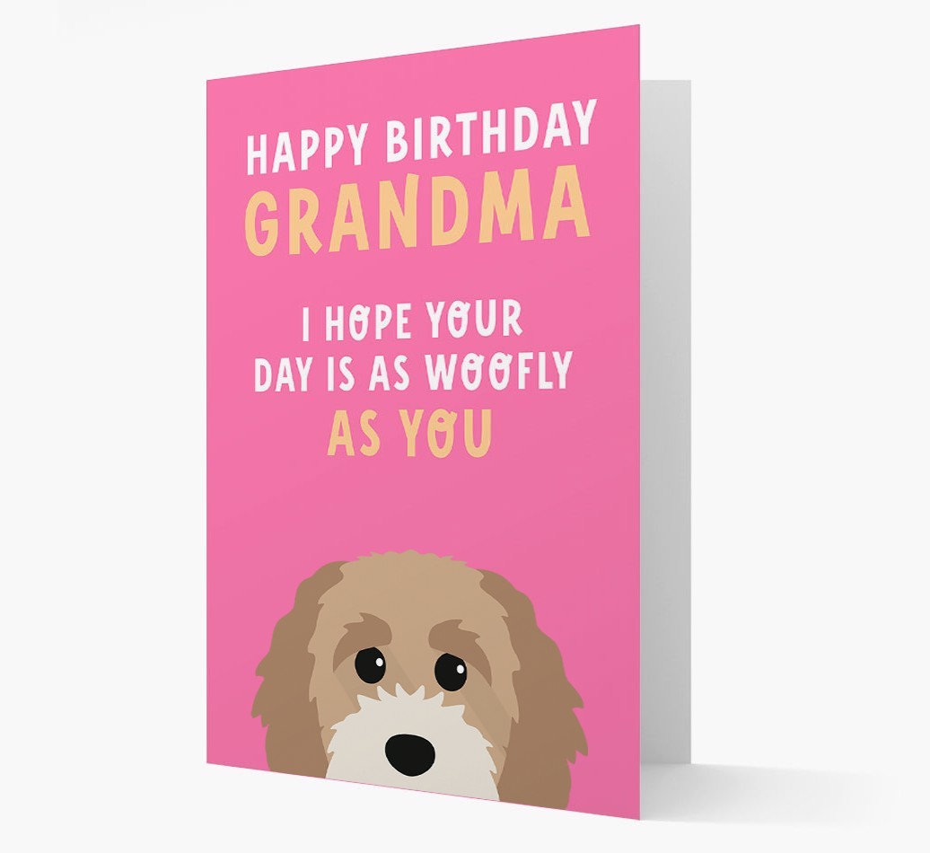 Woofly Grandma: Personalized Card with {breedFullName} Icon
