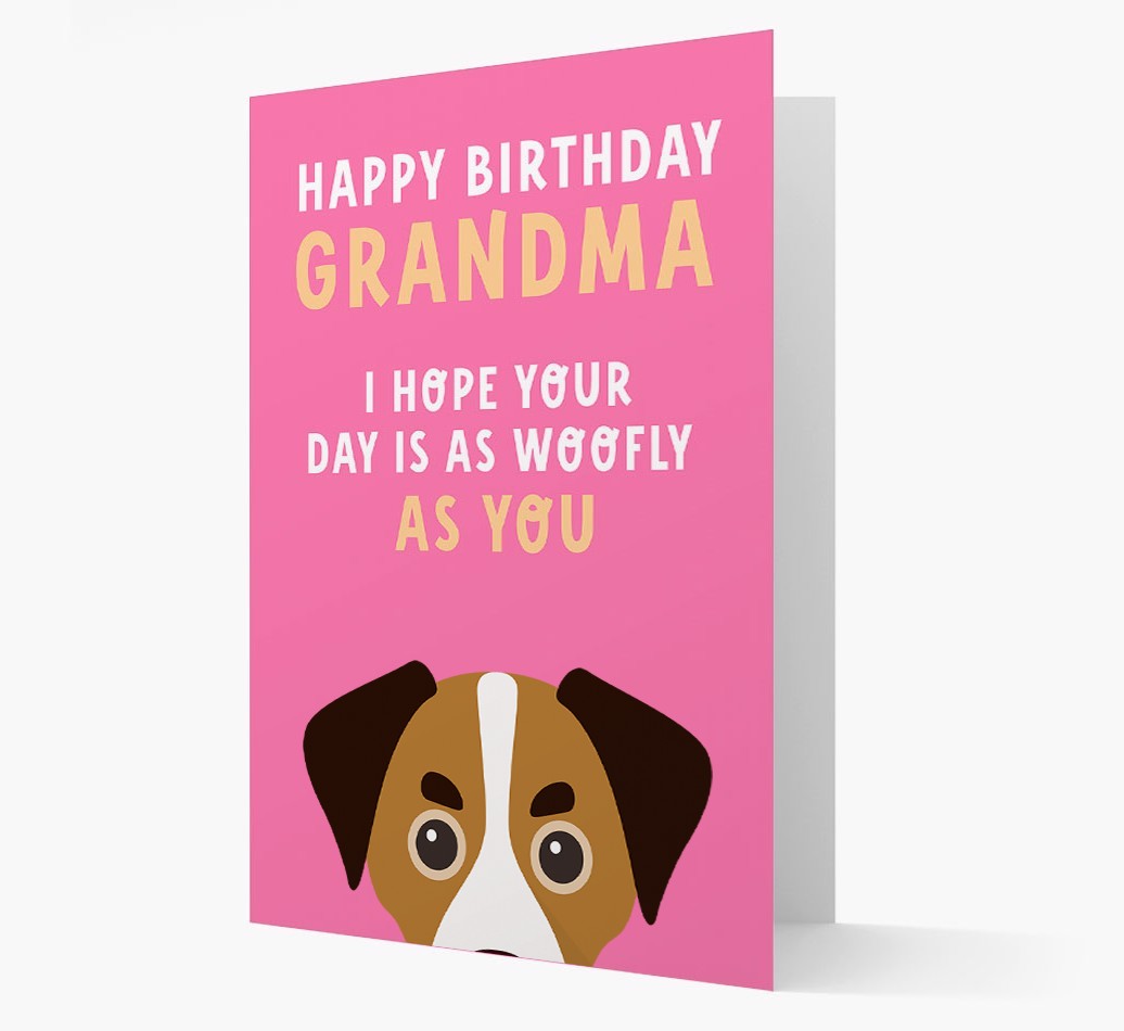 Woofly Grandma: Personalized Card with {breedFullName} Icon