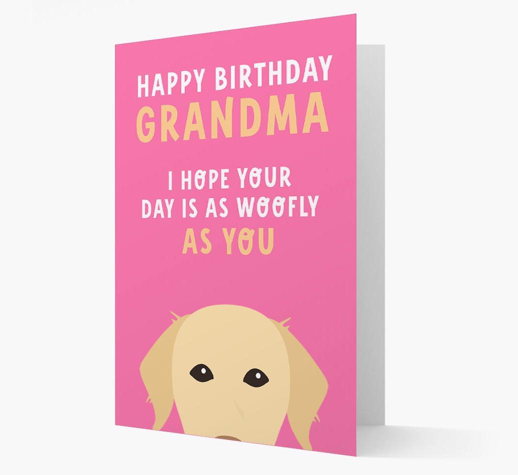 Woofly Grandma: Personalized Card with {breedFullName} Icon