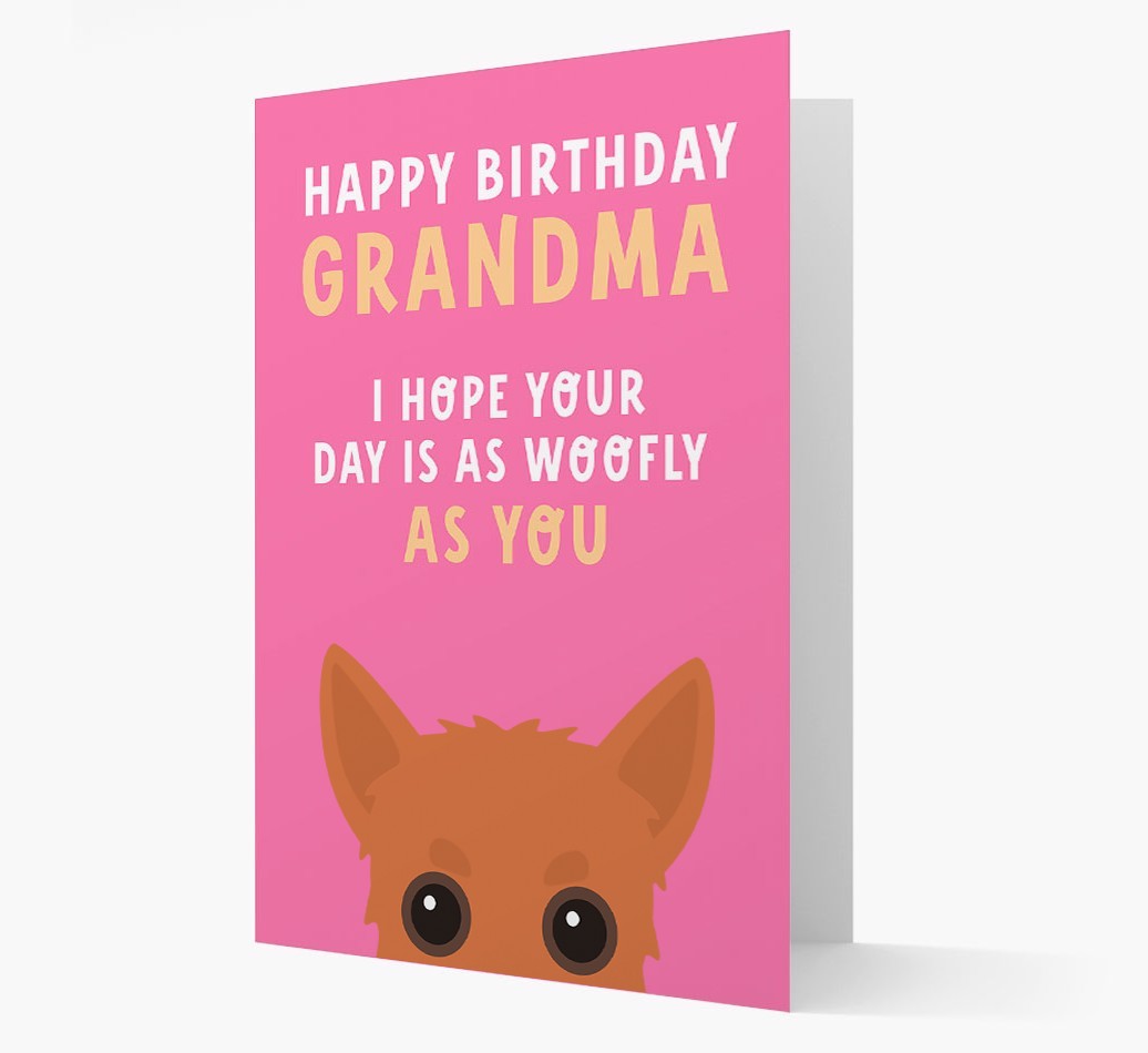 Woofly Grandma: Personalized Card with {breedFullName} Icon
