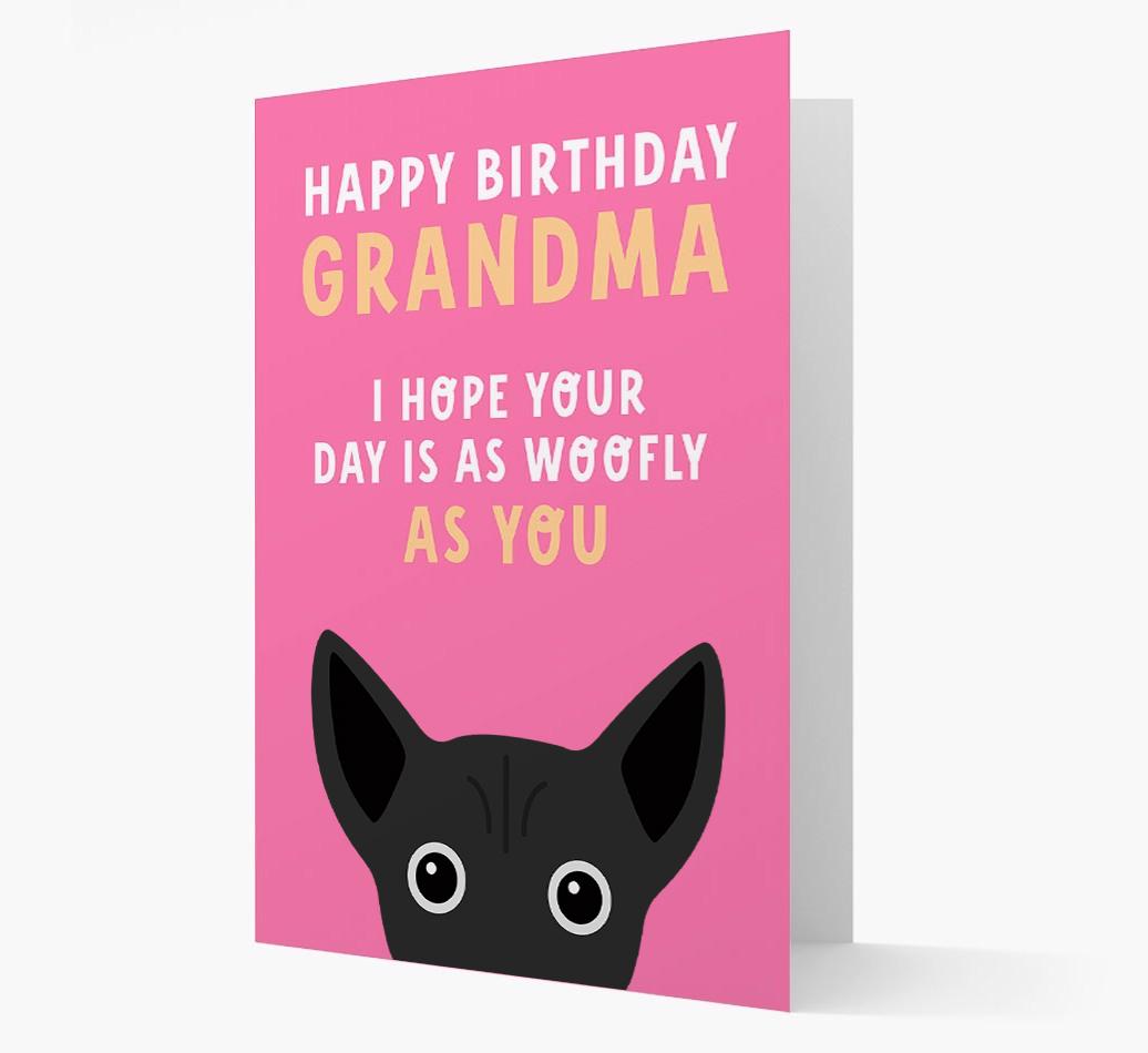 Woofly Grandma: Personalized Card with {breedFullName} Icon