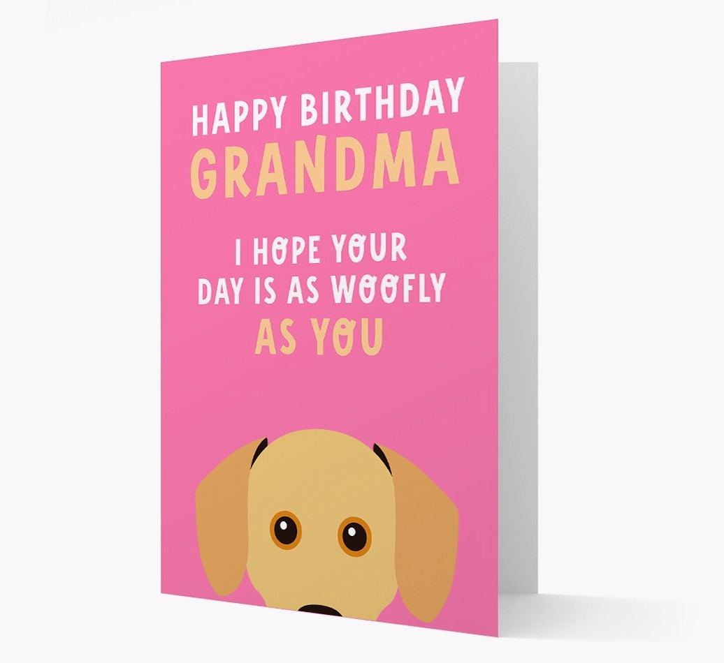 Woofly Grandma: Personalized Card with {breedFullName} Icon
