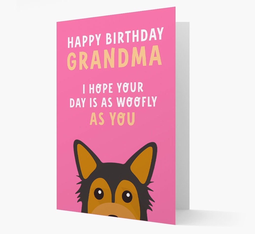 Woofly Grandma: Personalized Card with {breedFullName} Icon