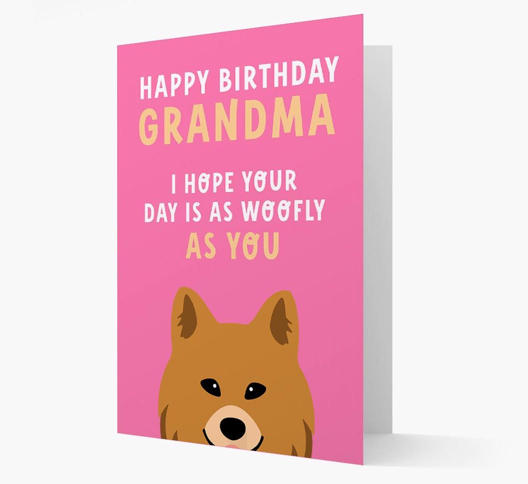 Woofly Grandma: Personalized Card with {breedFullName} Icon