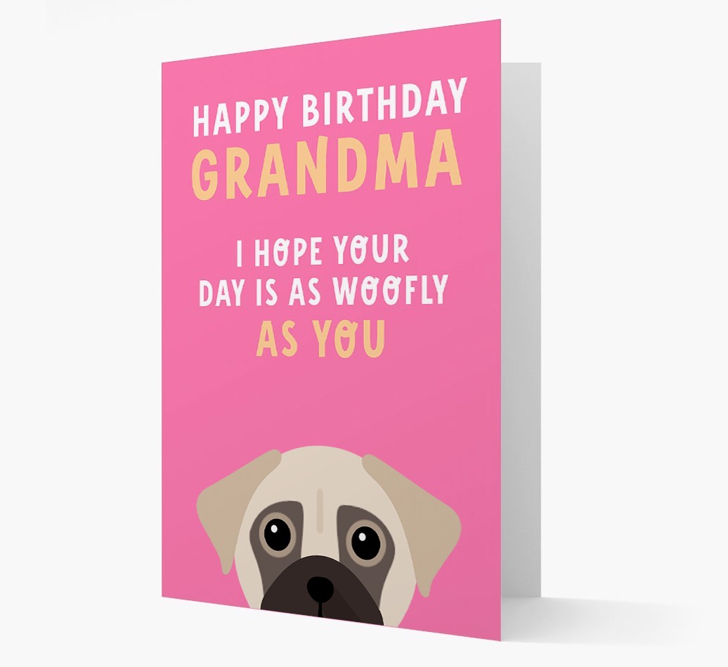 Woofly Grandma: Personalized Card with {breedFullName} Icon