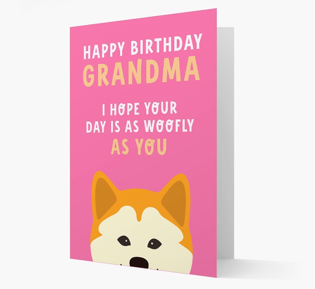 Woofly Grandma: Personalized Card with {breedFullName} Icon