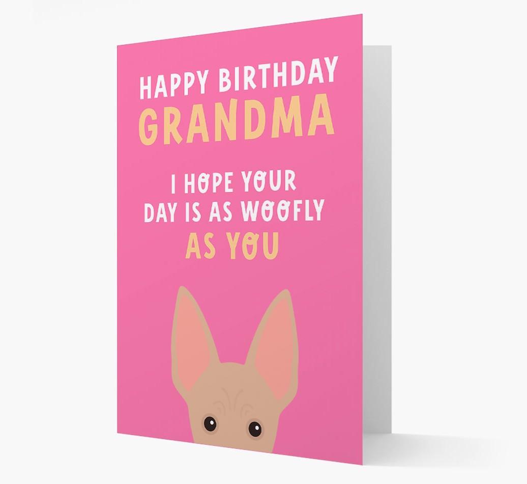 Woofly Grandma: Personalized Card with {breedFullName} Icon