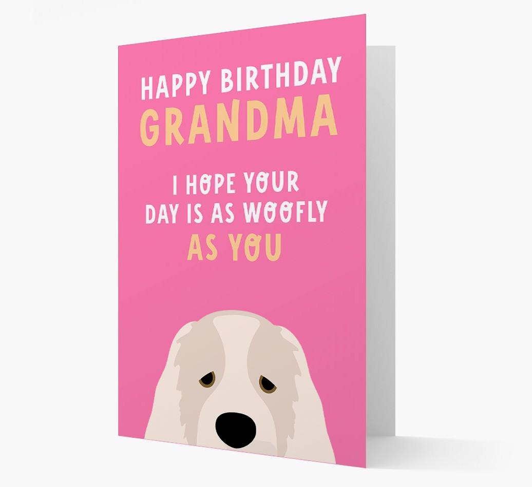 Woofly Grandma: Personalized Card with {breedFullName} Icon