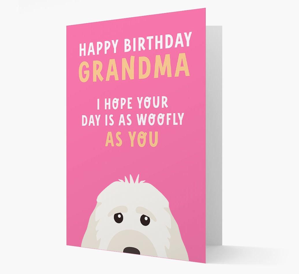 Woofly Grandma: Personalized Card with {breedFullName} Icon