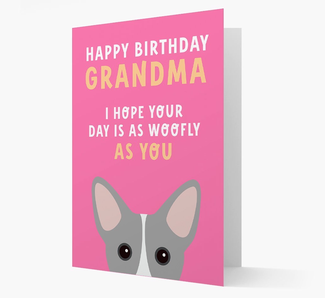 Woofly Grandma: Personalized Card with {breedFullName} Icon