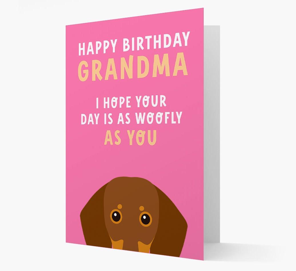 Woofly Grandma: Personalized Card with {breedFullName} Icon