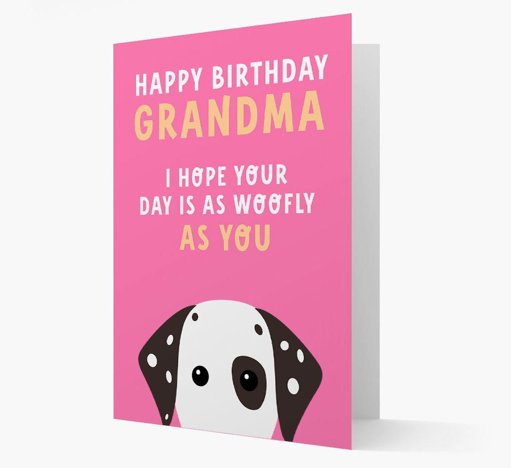 Woofly Grandma: Personalized Card with {breedFullName} Icon