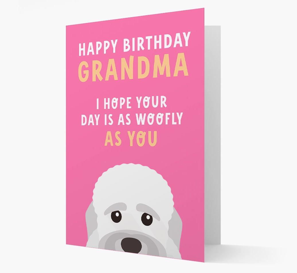 Woofly Grandma: Personalized Card with {breedFullName} Icon
