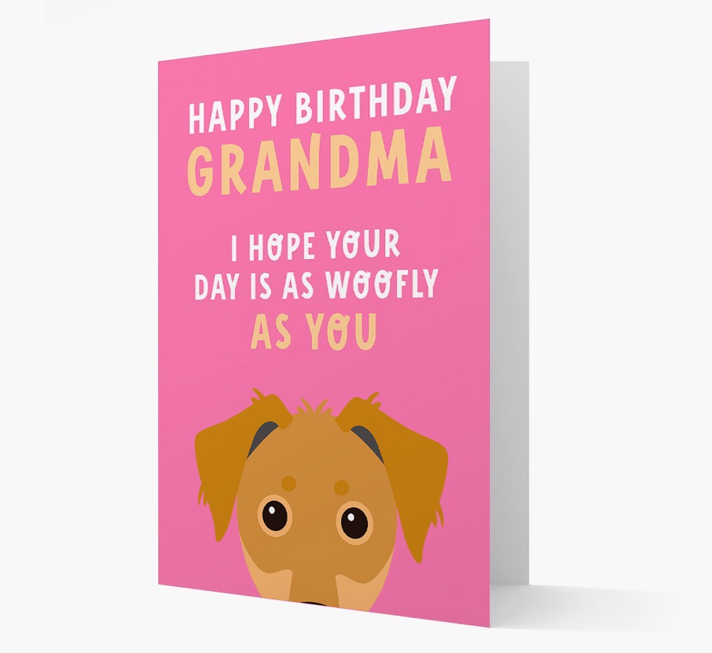 Woofly Grandma: Personalized Card with {breedFullName} Icon