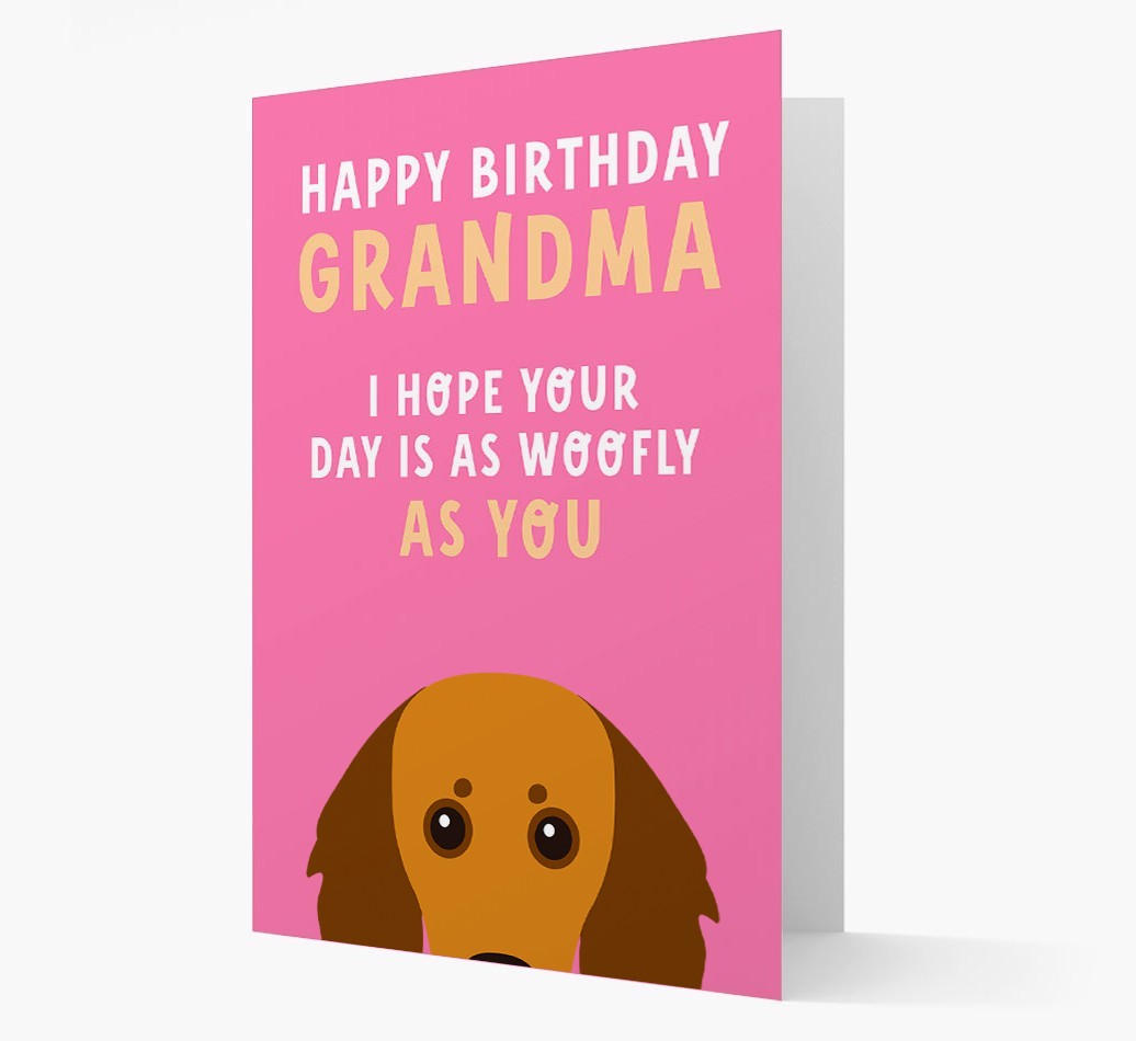 Woofly Grandma: Personalized Card with {breedFullName} Icon