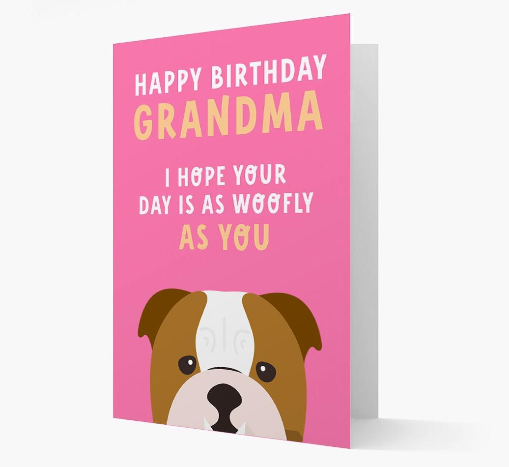 Woofly Grandma: Personalized Card with {breedFullName} Icon
