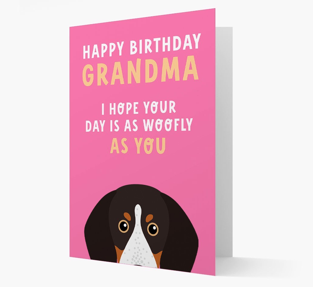 Woofly Grandma: Personalized Card with {breedFullName} Icon