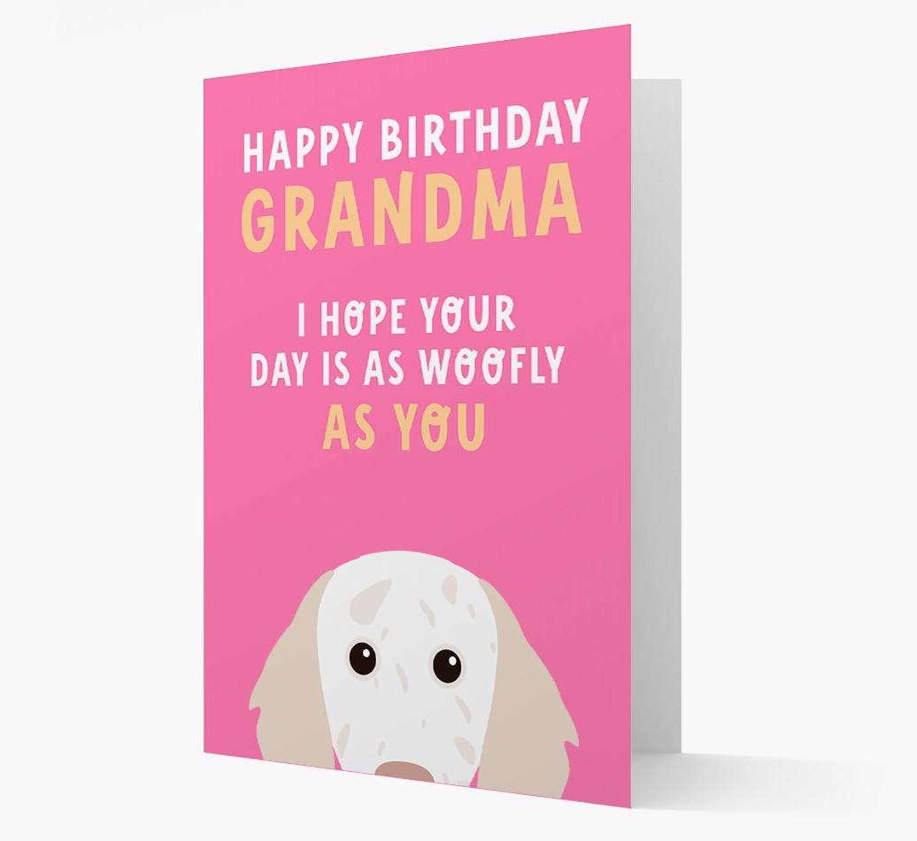 Woofly Grandma: Personalized Card with {breedFullName} Icon
