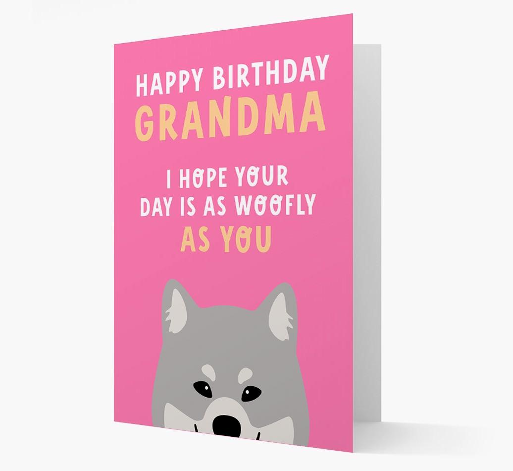 Woofly Grandma: Personalized Card with {breedFullName} Icon