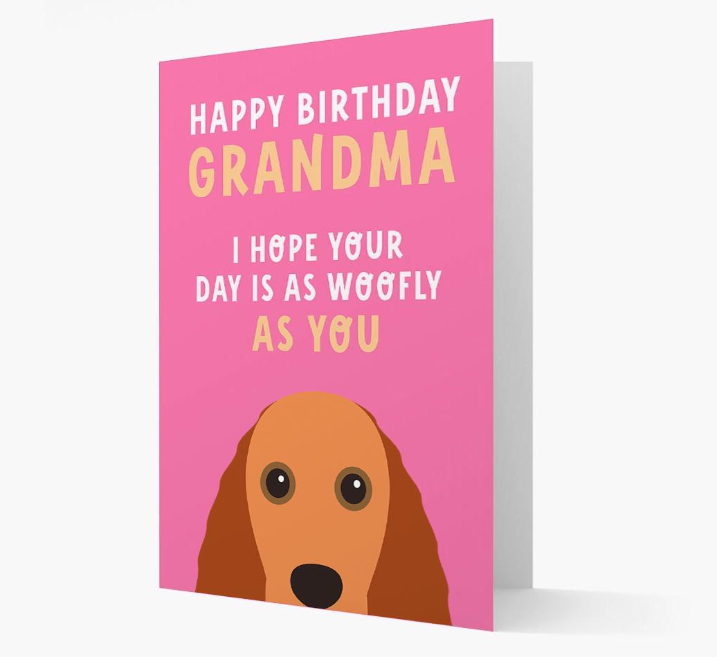 Woofly Grandma: Personalized Card with {breedFullName} Icon