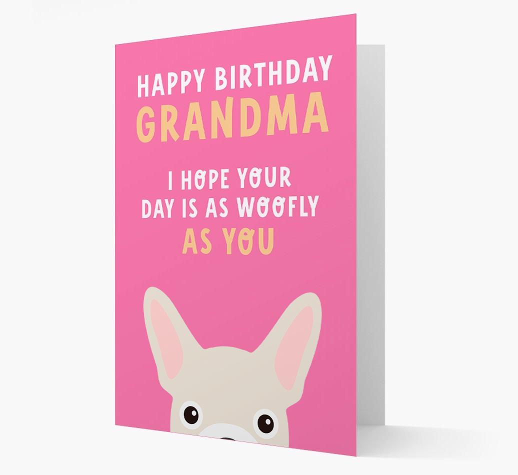 Woofly Grandma: Personalized Card with {breedFullName} Icon