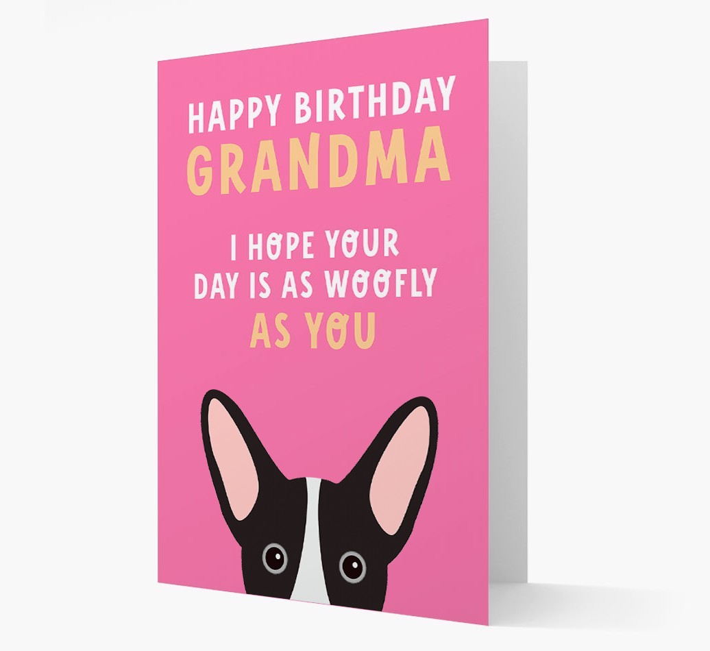 Woofly Grandma: Personalized Card with {breedFullName} Icon
