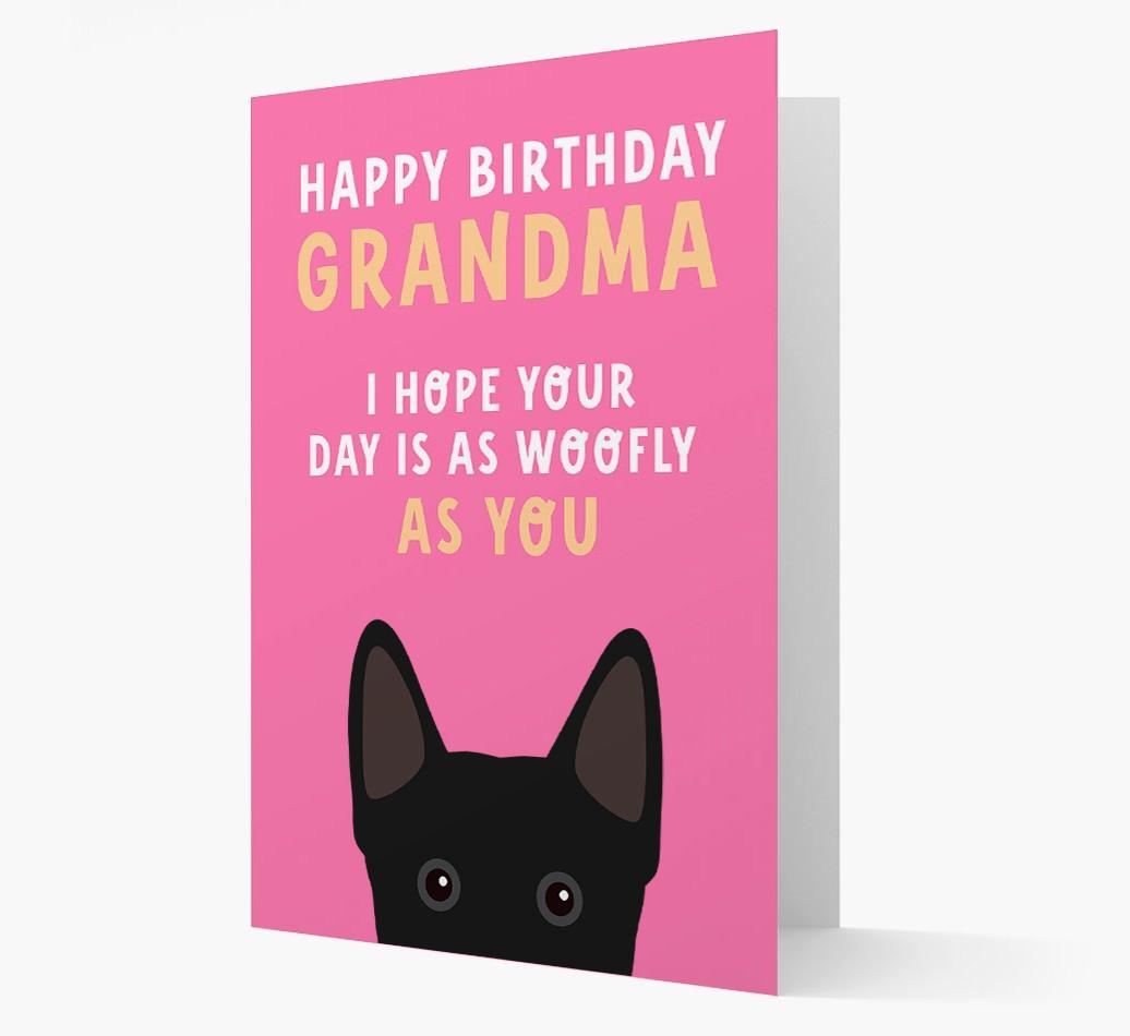 Woofly Grandma: Personalized Card with {breedFullName} Icon
