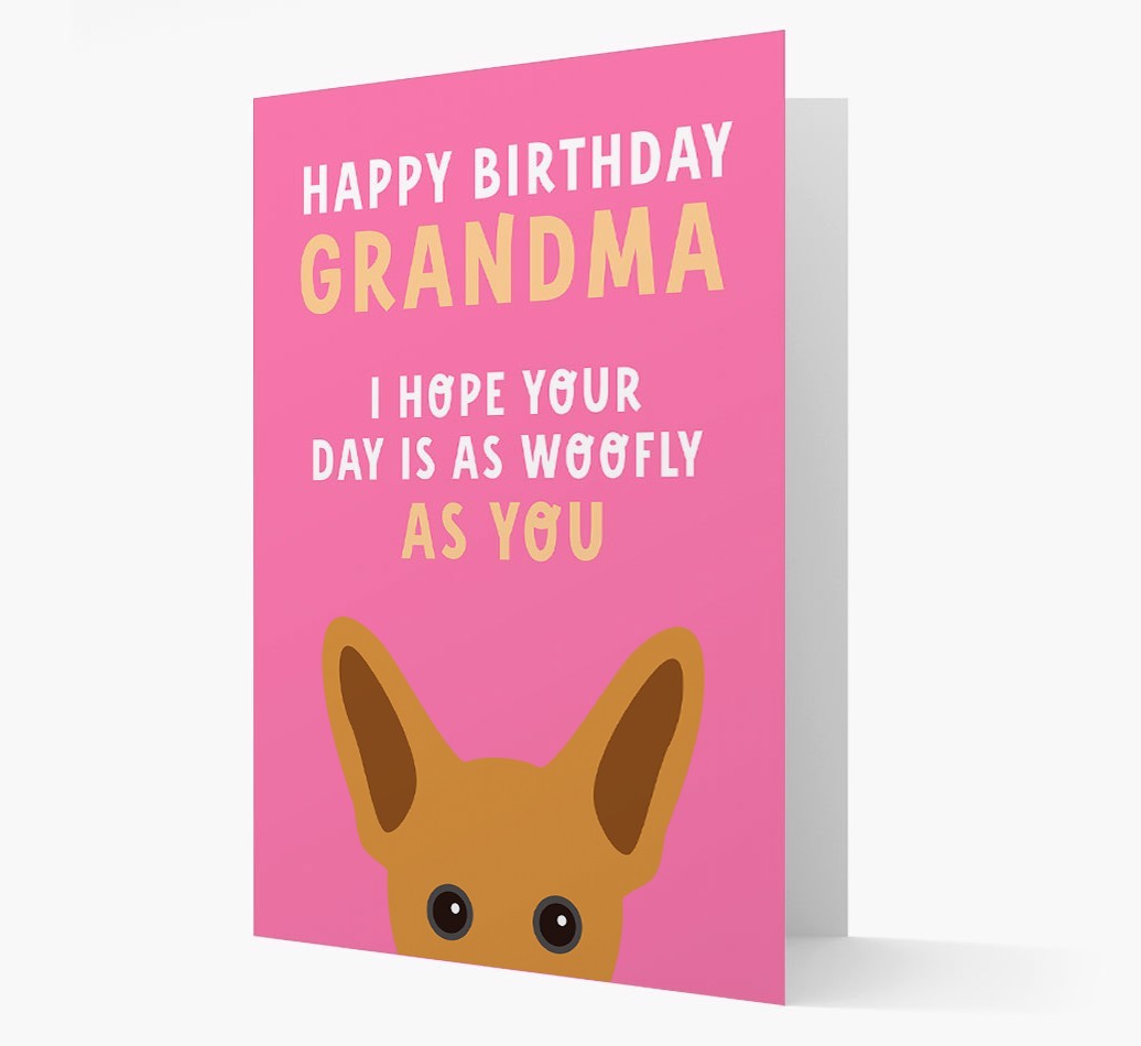 Woofly Grandma: Personalized Card with {breedFullName} Icon