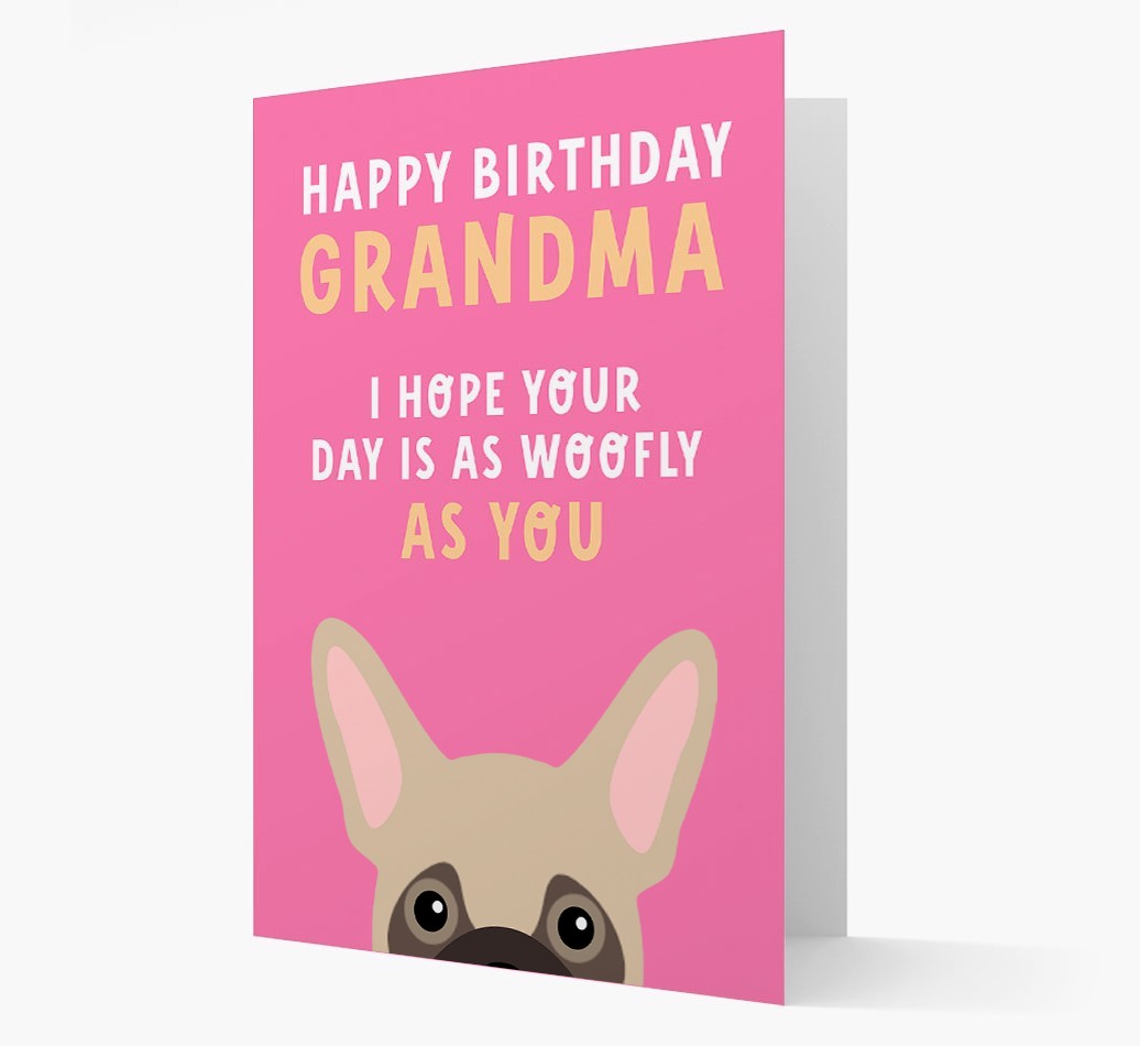 Woofly Grandma: Personalized Card with {breedFullName} Icon