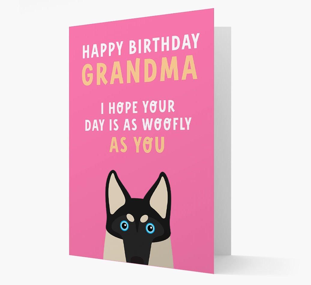 Woofly Grandma: Personalized Card with {breedFullName} Icon