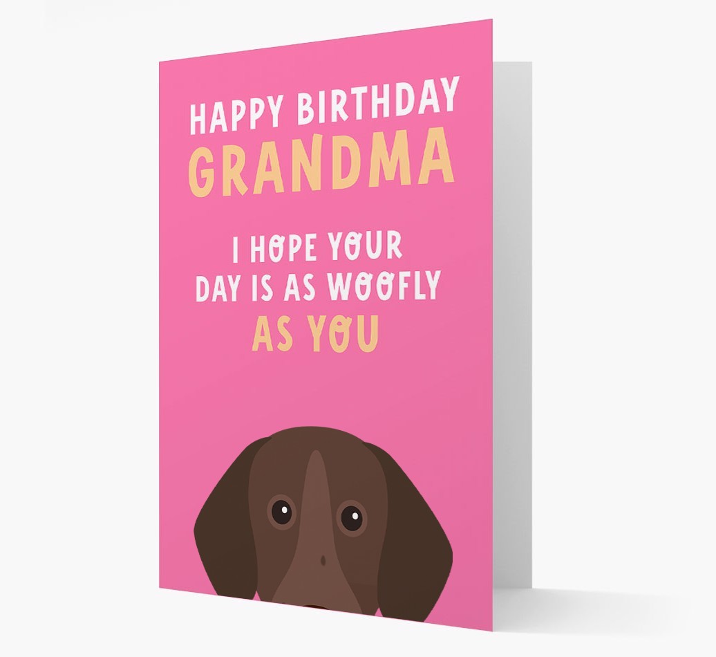 Woofly Grandma: Personalized Card with {breedFullName} Icon