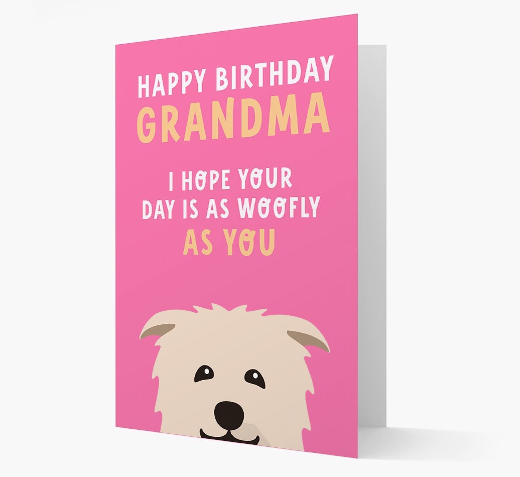Woofly Grandma: Personalized Card with {breedFullName} Icon
