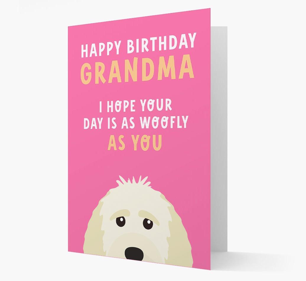 Woofly Grandma: Personalized Card with {breedFullName} Icon
