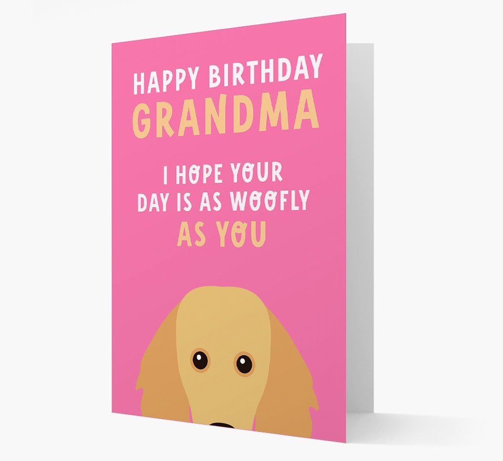 Woofly Grandma: Personalized Card with {breedFullName} Icon