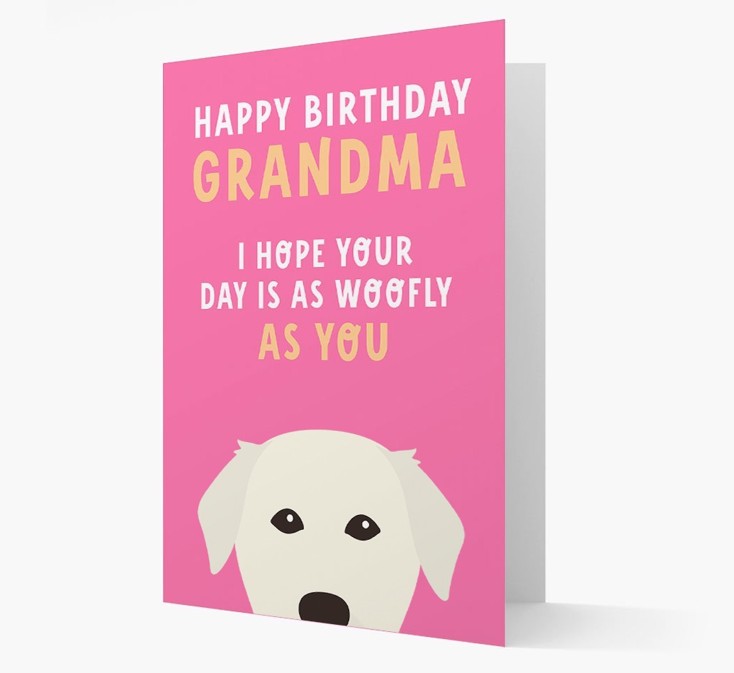 Woofly Grandma: Personalized Card with {breedFullName} Icon