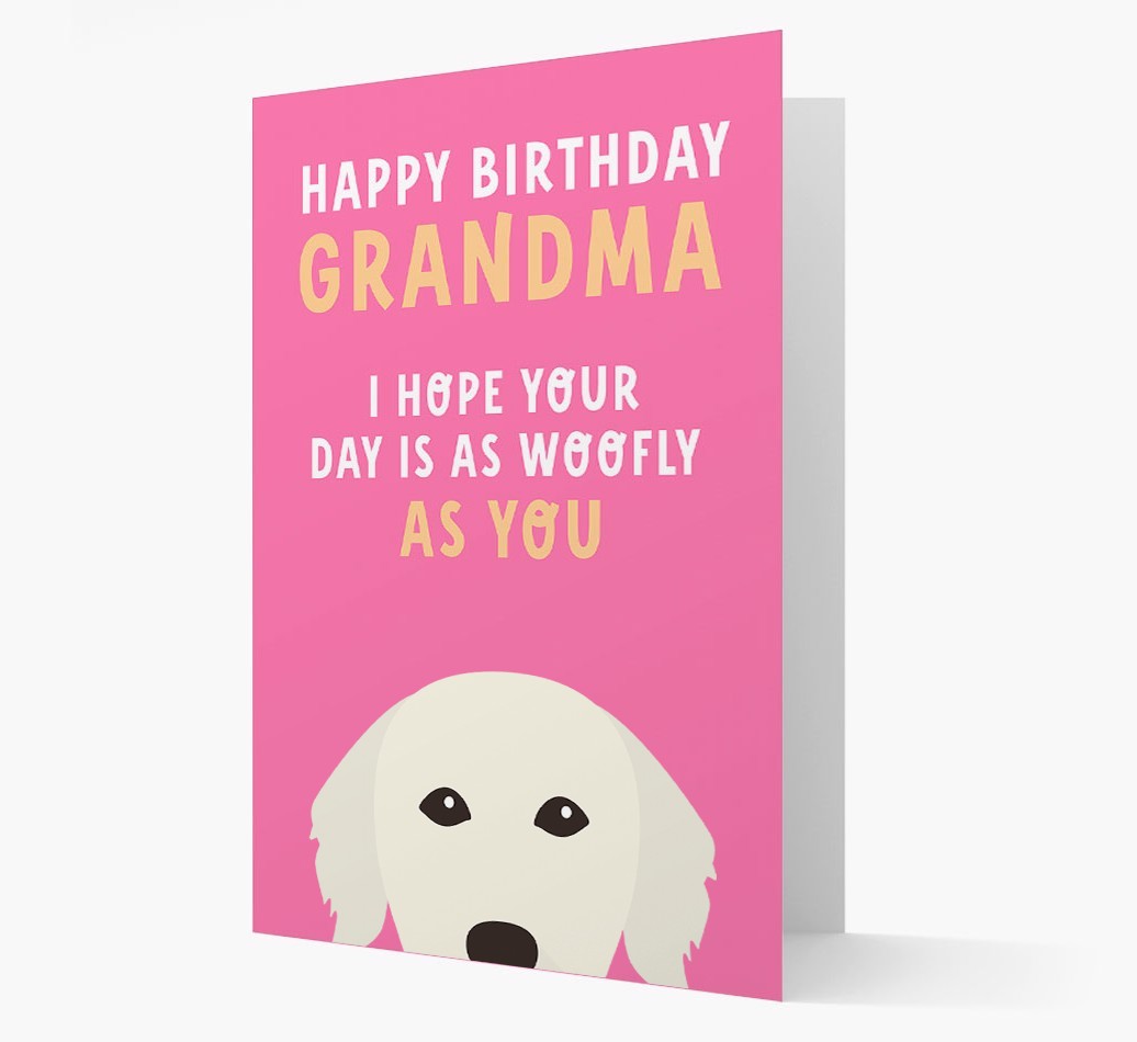 Woofly Grandma: Personalized Card with {breedFullName} Icon