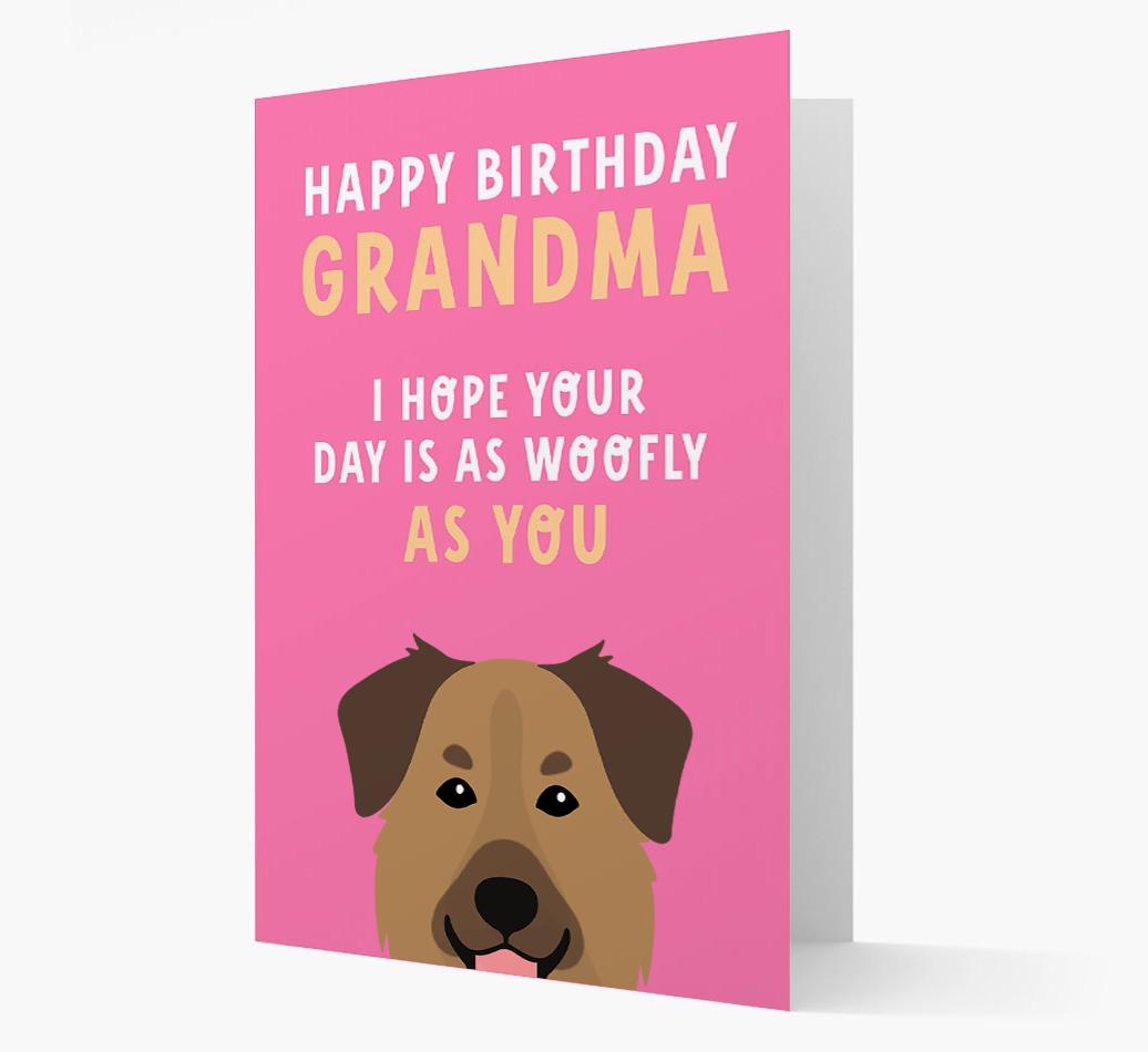 Woofly Grandma: Personalized Card with {breedFullName} Icon