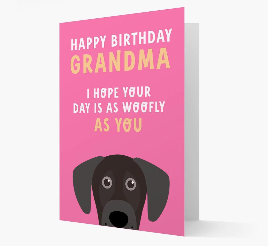 Woofly Grandma: Personalized Card with {breedFullName} Icon