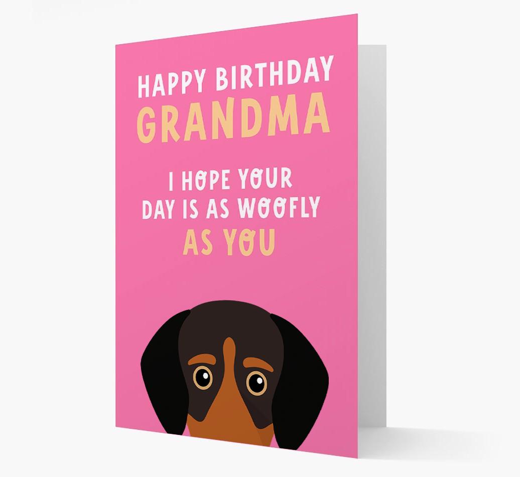 Woofly Grandma: Personalized Card with {breedFullName} Icon
