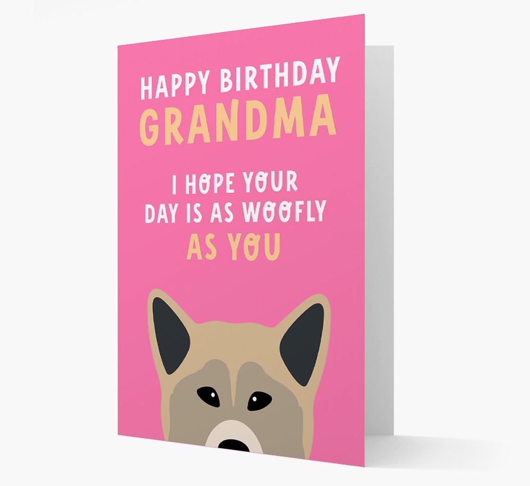 Woofly Grandma: Personalized Card with {breedFullName} Icon