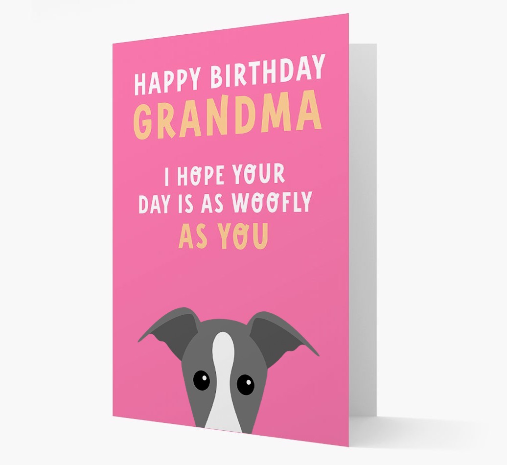 Woofly Grandma: Personalized Card with {breedFullName} Icon