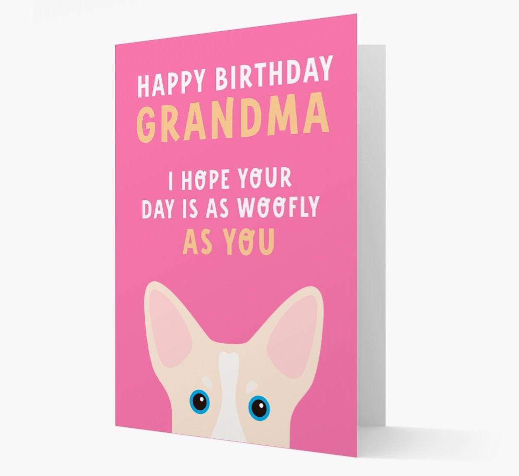 Woofly Grandma: Personalized Card with {breedFullName} Icon