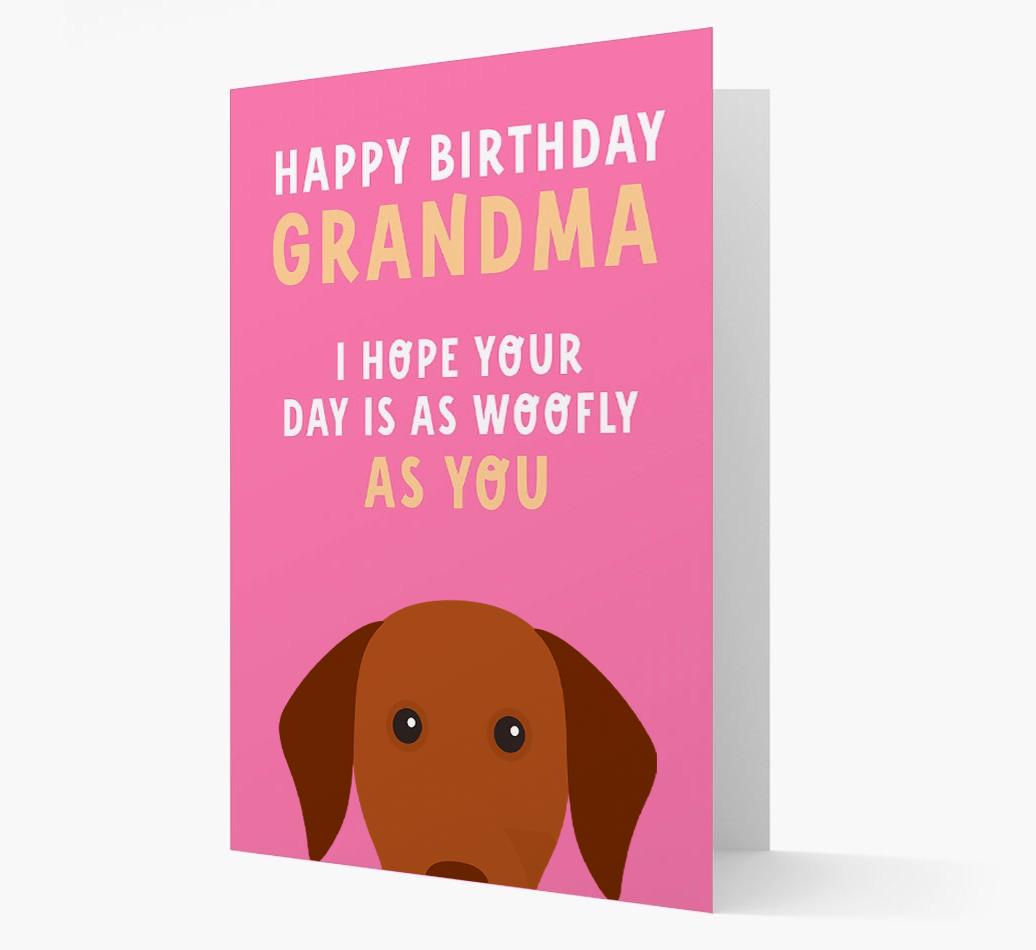 Woofly Grandma: Personalised Card with {breedFullName} Icon