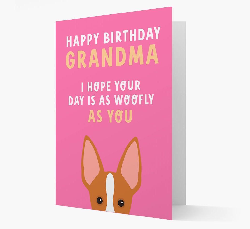 Woofly Grandma: Personalized Card with {breedFullName} Icon