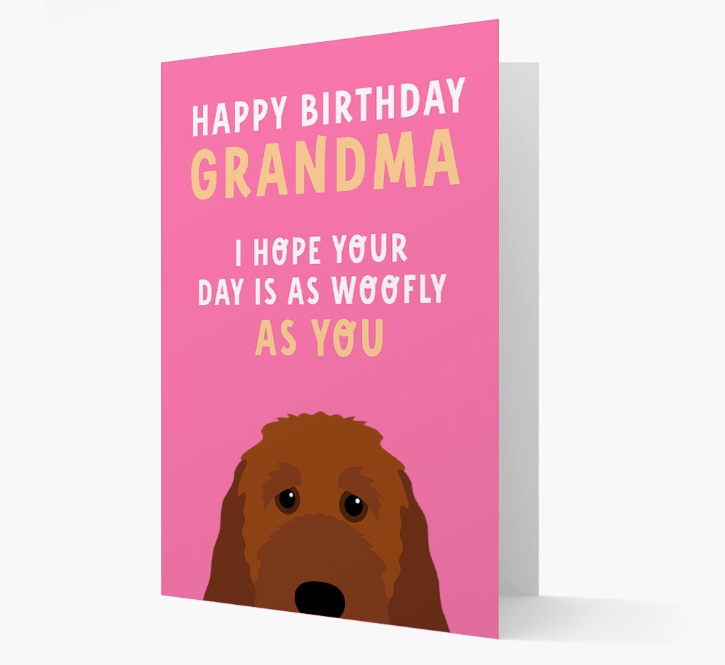 Woofly Grandma: Personalized Card with {breedFullName} Icon