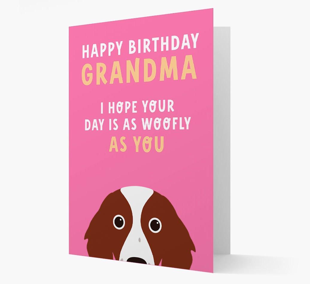 Woofly Grandma: Personalized Card with {breedFullName} Icon
