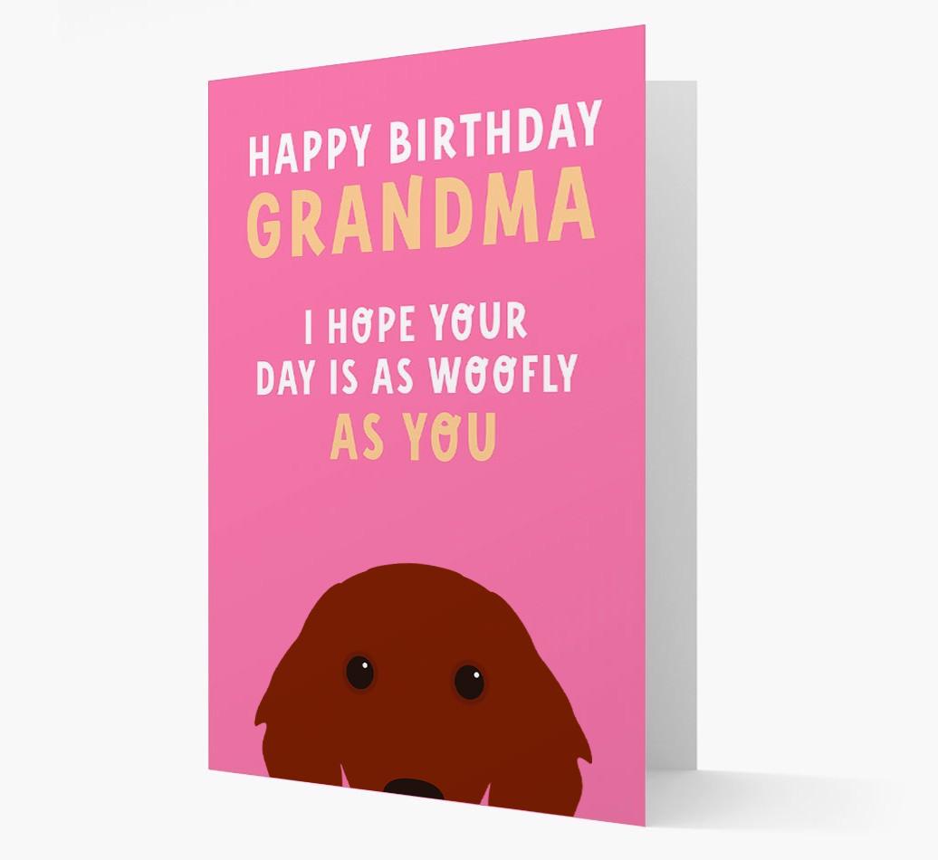 Woofly Grandma: Personalized Card with {breedFullName} Icon