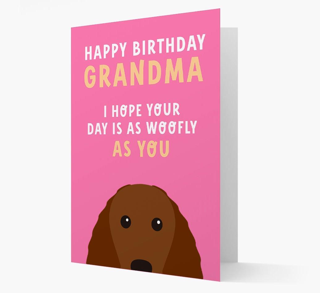 Woofly Grandma: Personalized Card with {breedFullName} Icon