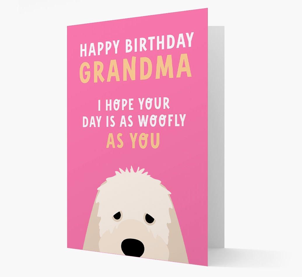 Woofly Grandma: Personalized Card with {breedFullName} Icon