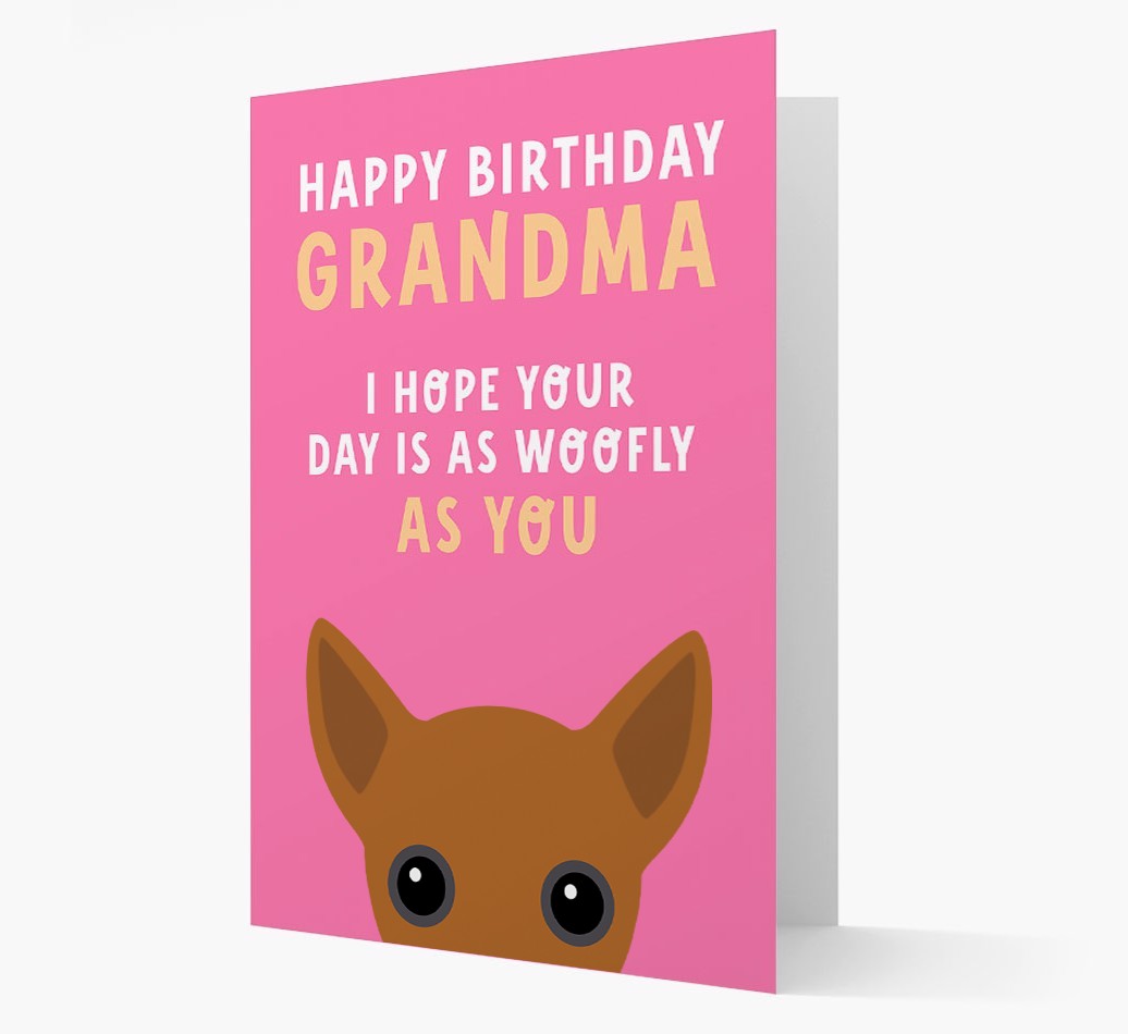 Woofly Grandma: Personalized Card with {breedFullName} Icon